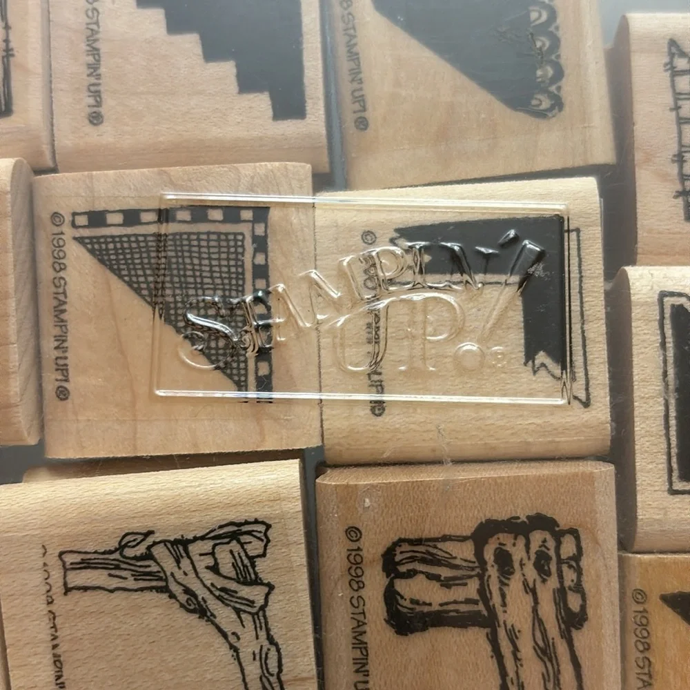 Vintage Stampin Up Creative Corners Stamp Set 1998 Lot of 12 brand new